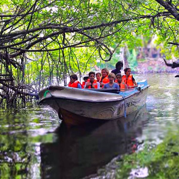 Boat ride in Madu River